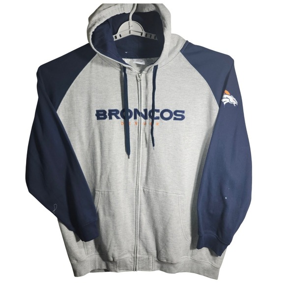 NFL Denver Broncos Team Apparel 4XL Full Zip Hoodie Sweatshirt - Picture 1 of 10